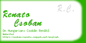 renato csoban business card