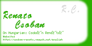 renato csoban business card